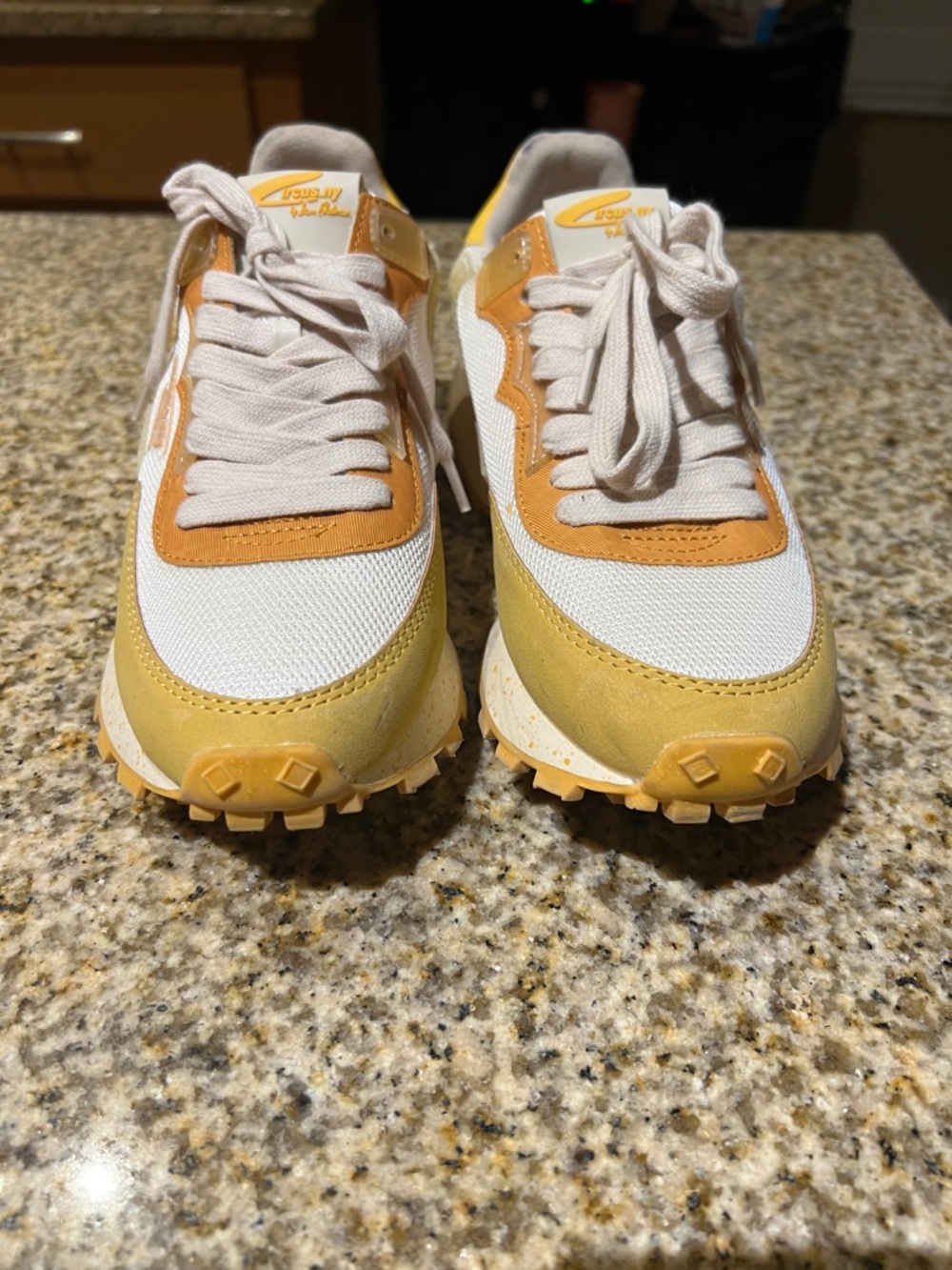 Circus by Sam Edelman Yellow & White Retro Runner Sneakers